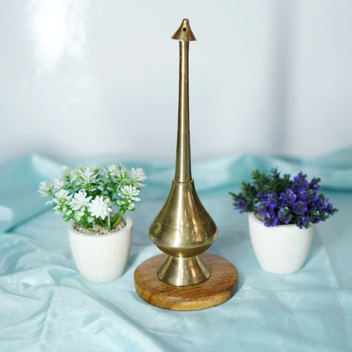 100% Pure Brass Gulab Pash Paneer Chambu for Pooja Room Decor  Traditional Brass Chambu for Religious Rituals Large