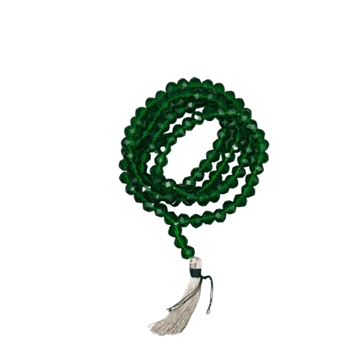 Handmade Jain Jaap Mala | Strong Thread 108+3 Tyre Shape Beads Rosary for Navkar Mantra Chanting. Meditation Prayer Mala for Jainism Pooja & Spiritual Gift(Dark Green)