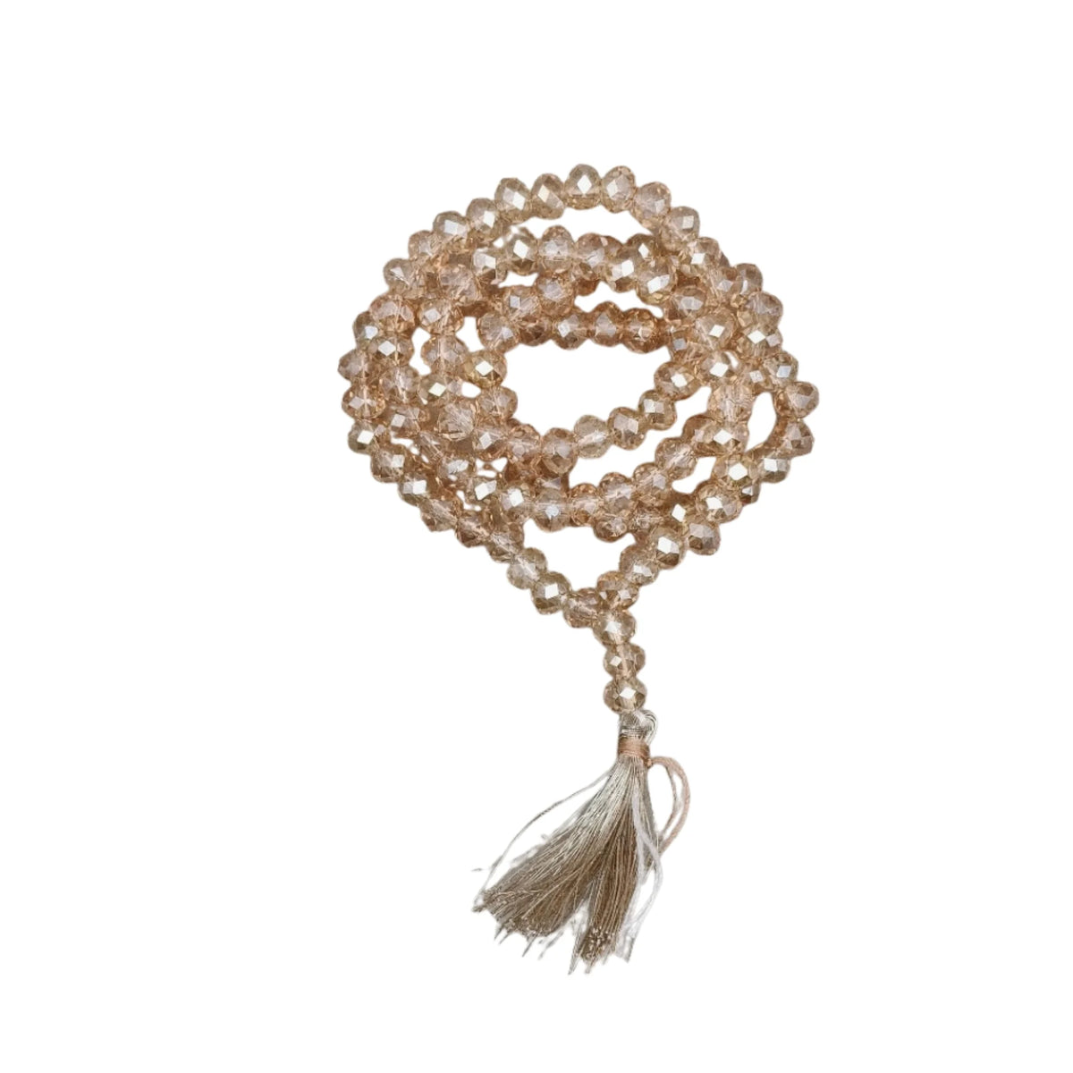 Handmade Jain Jaap Mala | Strong Thread 108+3 Tyre Shape Beads Rosary for Navkar Mantra Chanting. Meditation Prayer Mala for Jainism Pooja & Spiritual Gift(Golden)