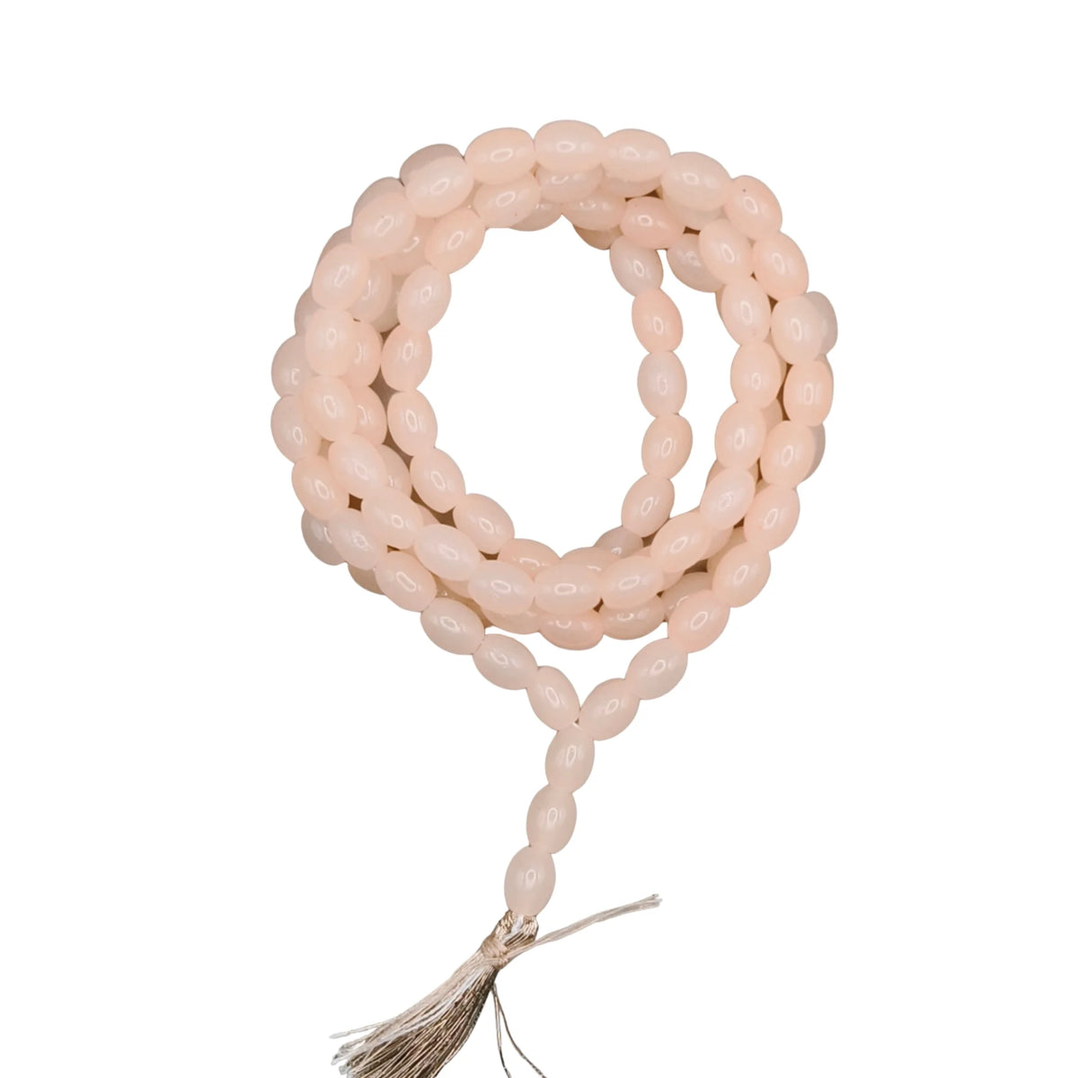 Handmade Jain Jaap Mala | Strong Thread 108+3 Ovel Shape Beads Rosary for Navkar Mantra Chanting. Meditation Prayer Mala for Jainism Pooja & Spiritual Gift(Rust)