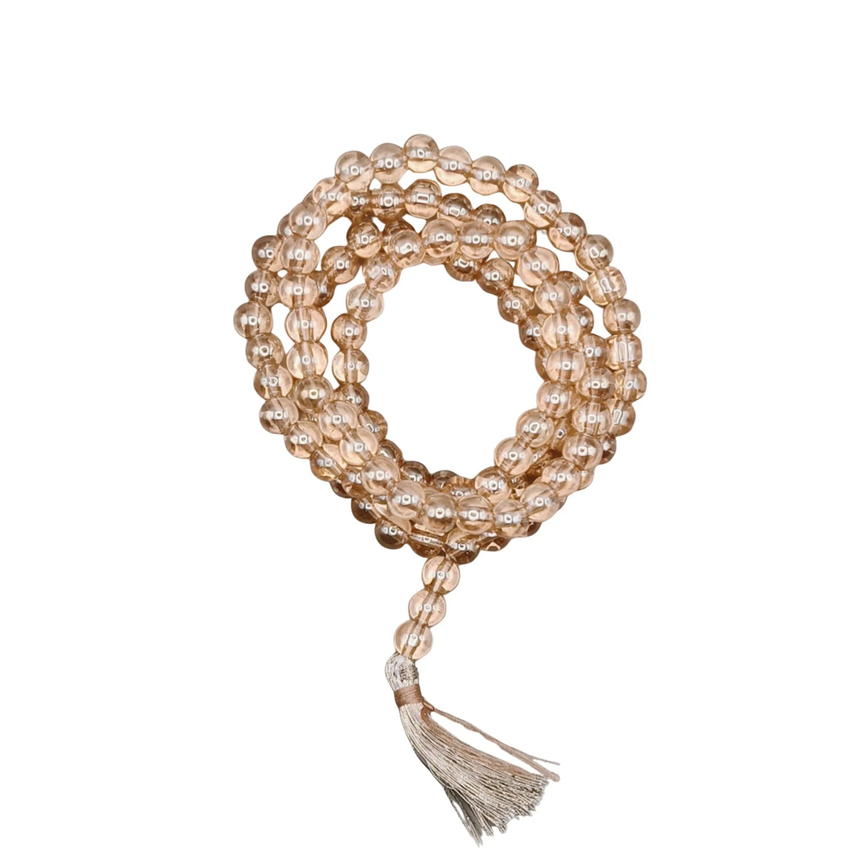 Handmade Jaap Mala | Strong Thread 108+1 Beads Rosary for Mantra Chanting. Meditation Prayer Mala for Pooja & Spiritual Gift(Golden)