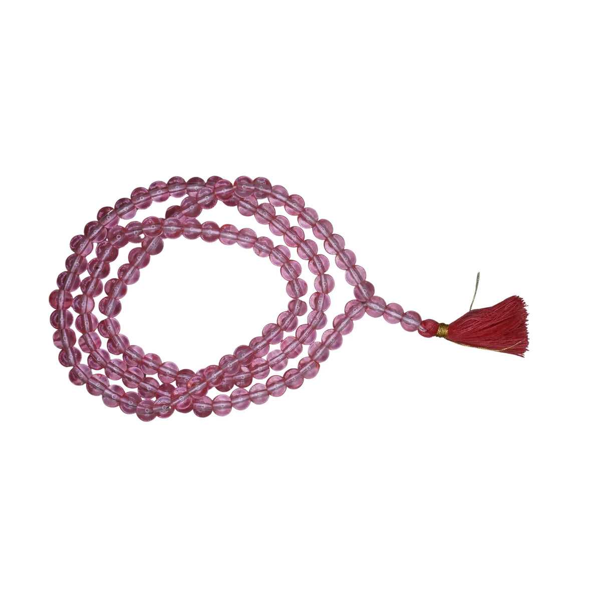 Handmade Jain Jaap Mala | Strong Thread 108+3 Beads Rosary for Navkar Mantra Chanting. Meditation Prayer Mala for Jainism Pooja & Spiritual Gift(Peach)