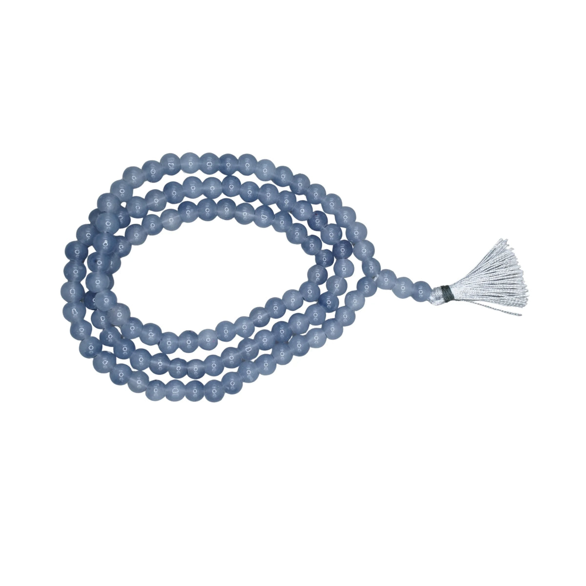 Handmade Jaap Mala | Strong Thread 108+1 Beads Rosary for Mantra Chanting. Meditation Prayer Mala for Pooja & Spiritual Gift(Gray)