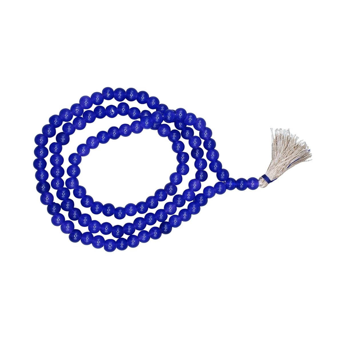 Handmade Jain Jaap Mala | Strong Thread 108+3 Beads Rosary for Navkar Mantra Chanting. Meditation Prayer Mala for Jainism Pooja & Spiritual Gift(Blue))