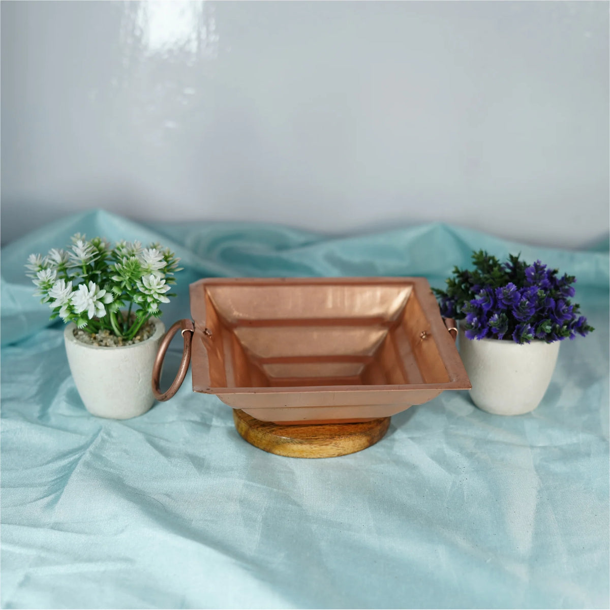100% Pure Copper Spritual-Pooja-Yagya Hawan Kund (Heavy Guage Copper) Medium