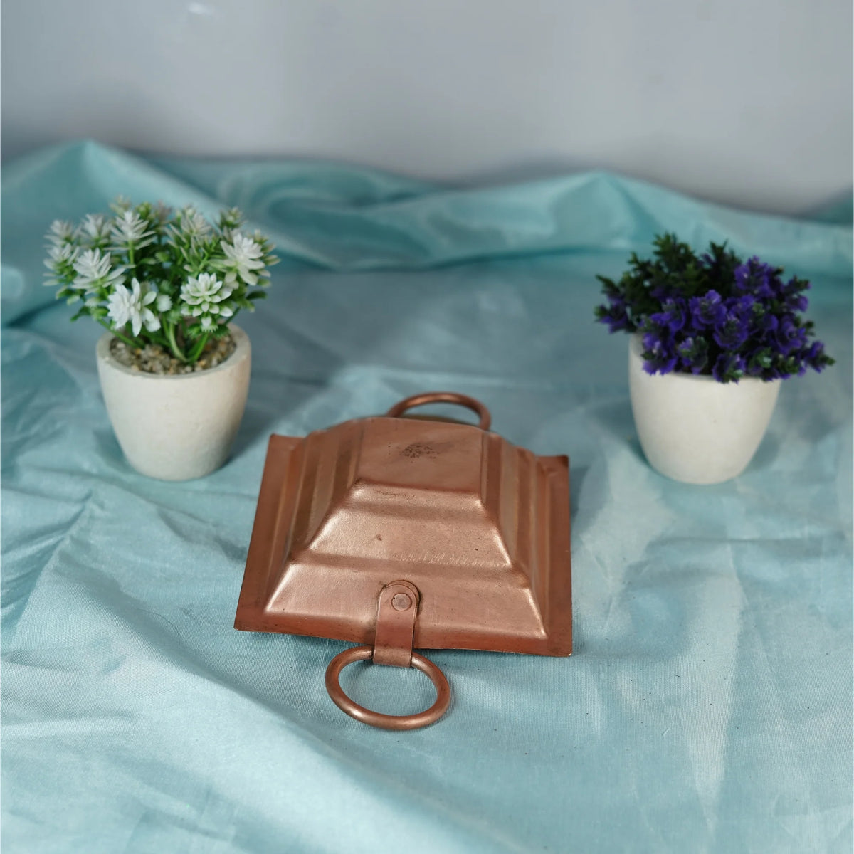 100% Pure Copper Spritual-Pooja-Yagya Hawan Kund (Heavy Guage Copper) Small