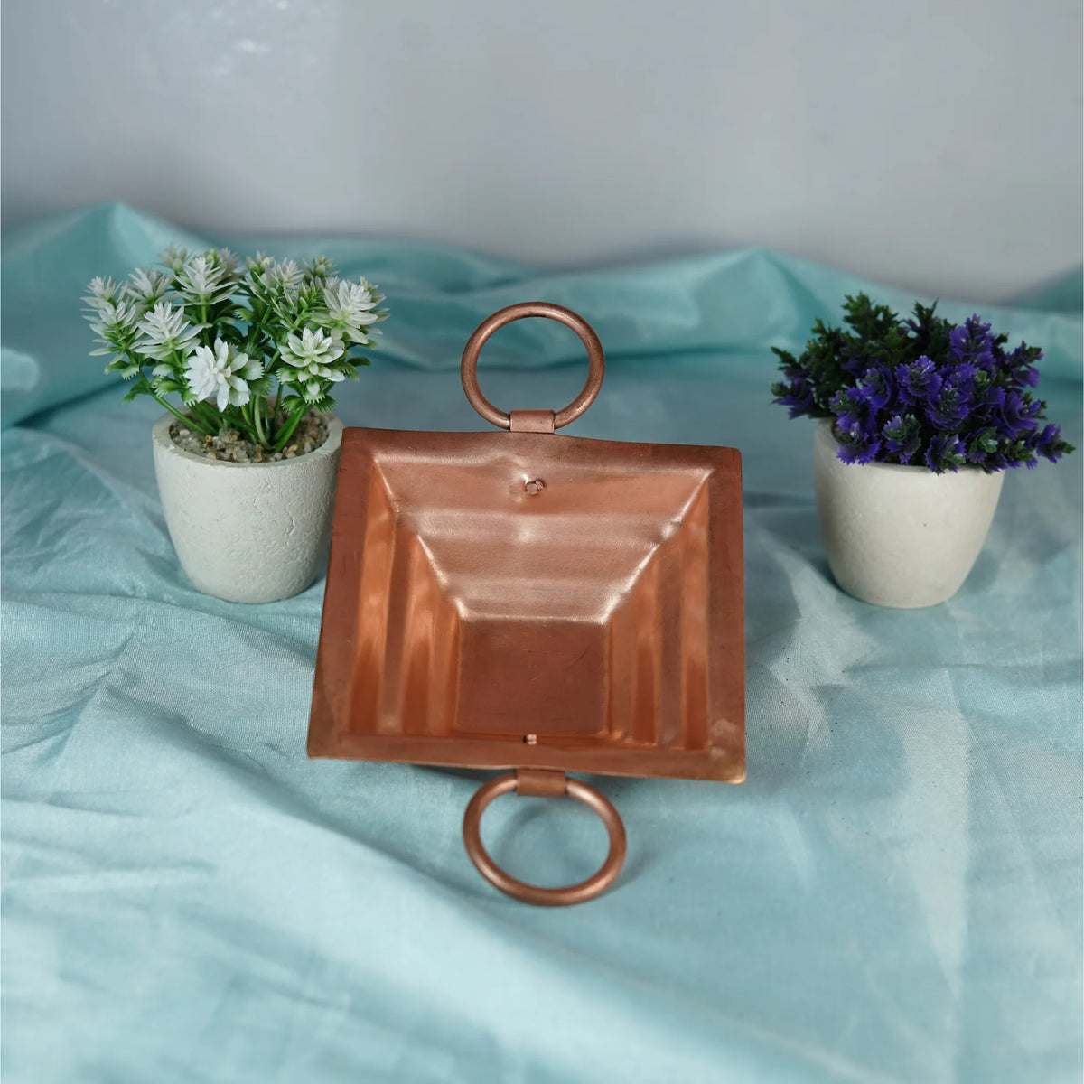 100% Pure Copper Spritual-Pooja-Yagya Hawan Kund (Heavy Guage Copper) Small
