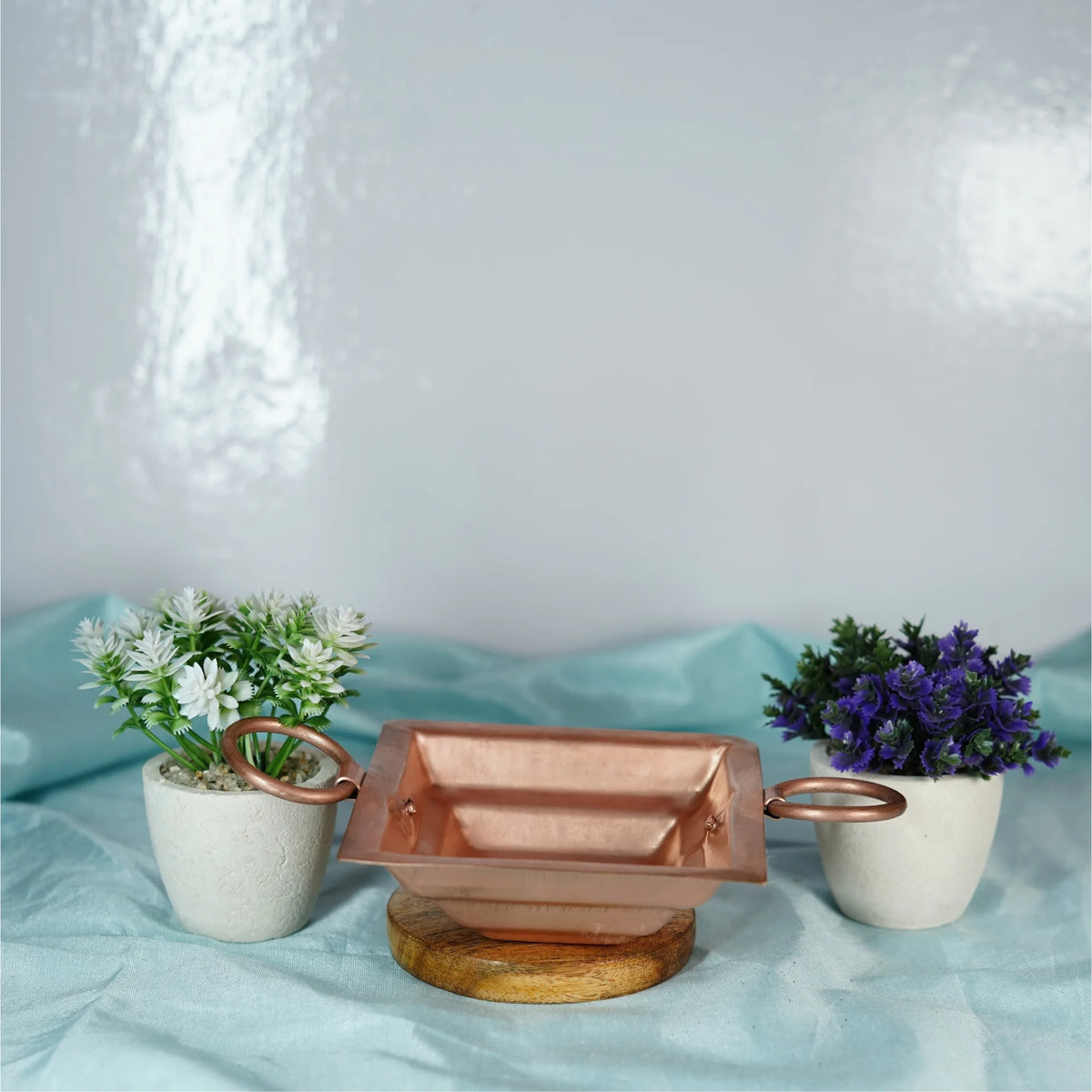 100% Pure Copper Spritual-Pooja-Yagya Hawan Kund (Heavy Guage Copper) Small