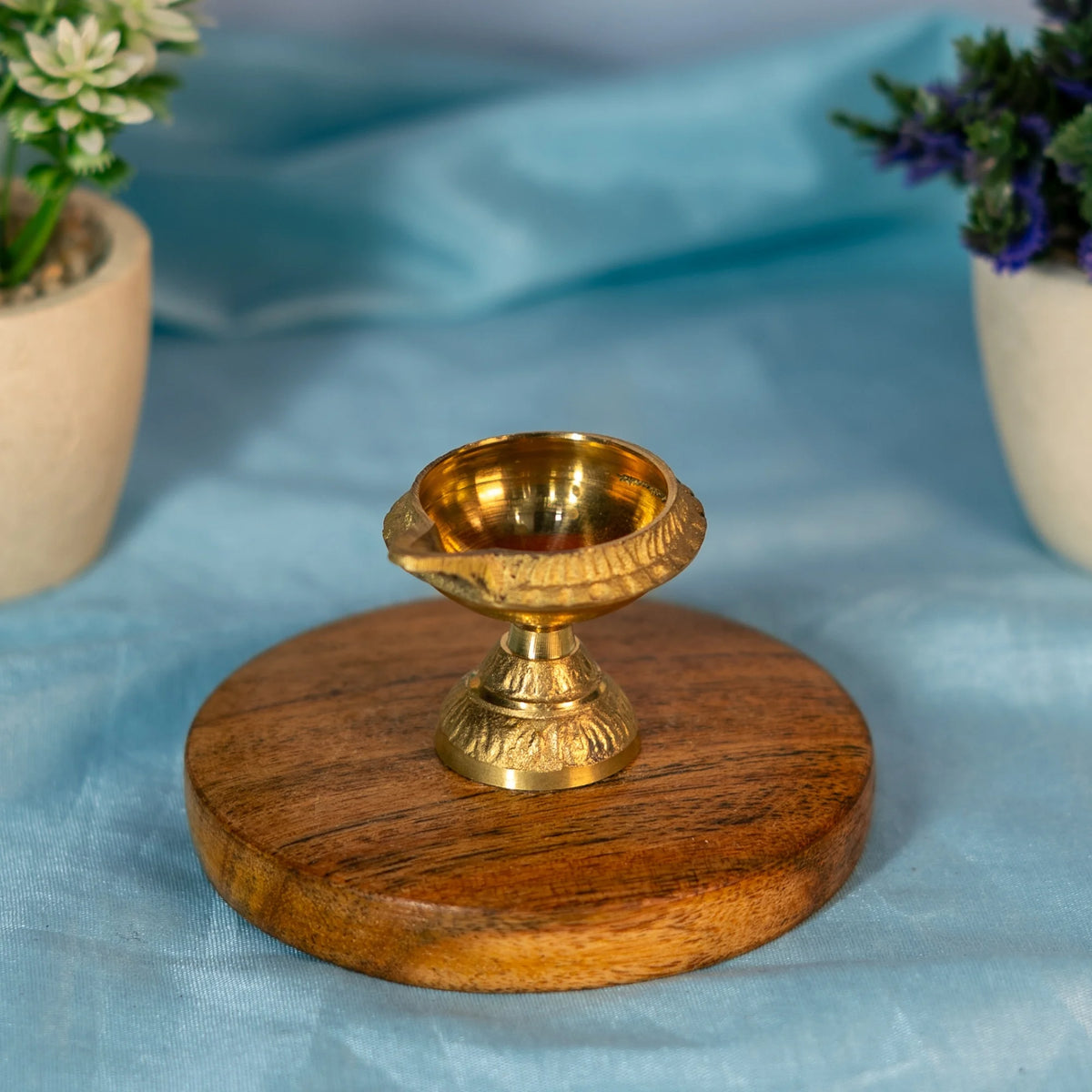 100% Pure Brass Kuber Diya With Stand