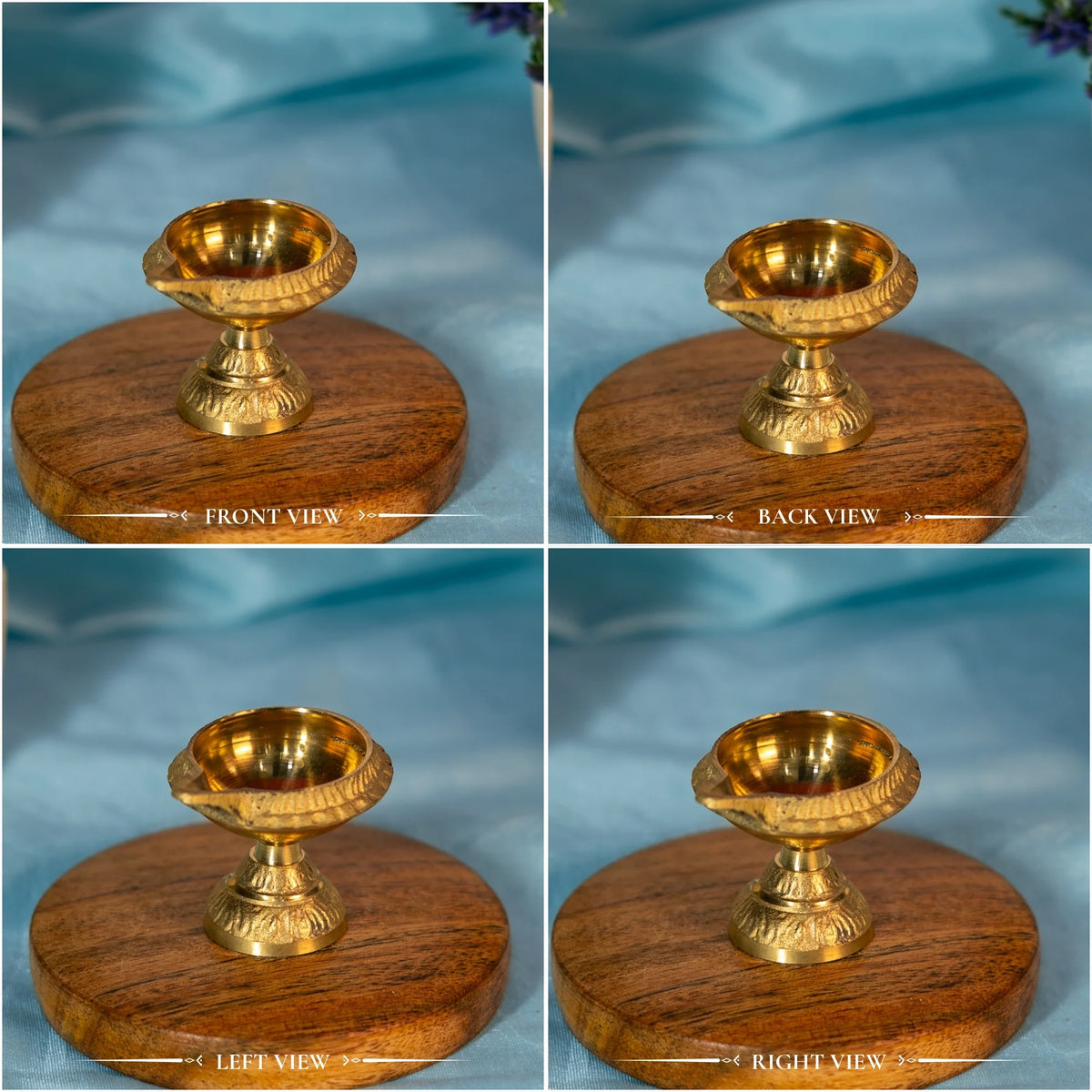 100% Pure Brass Kuber Diya With Stand