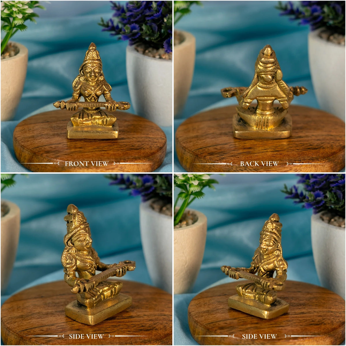 100% Pure Brass Annapurna Devi Idol for Kitchen. Annapoorani Murti for Pooja Room. Pital Annapoorneshwari Statue. Goddess of Food Vastu Gift