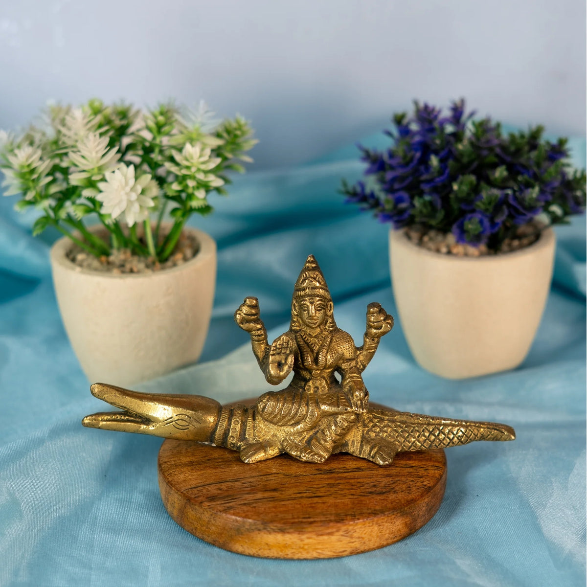 100% Pure Brass Maa Ganga Statue Idol Murti