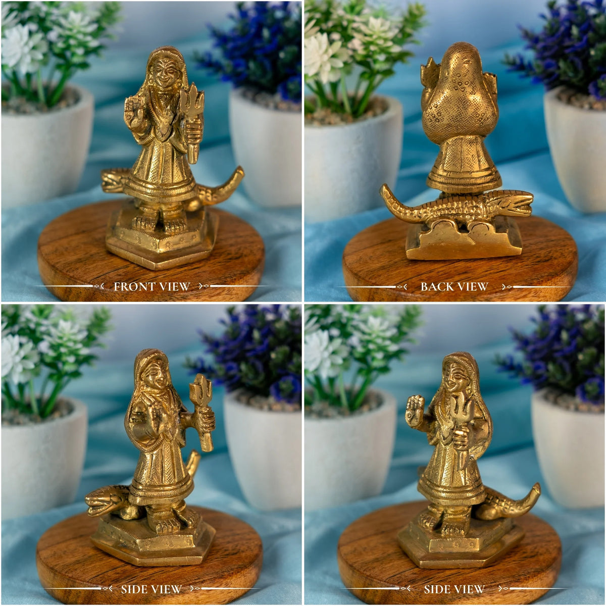 100% Pure Brass Khodiyar MATA Idol 8 cm | Kodiyar MATA Statue for Pooja Mandir, Home & Office Decor, Spiritual Gift & Religious Showpiece