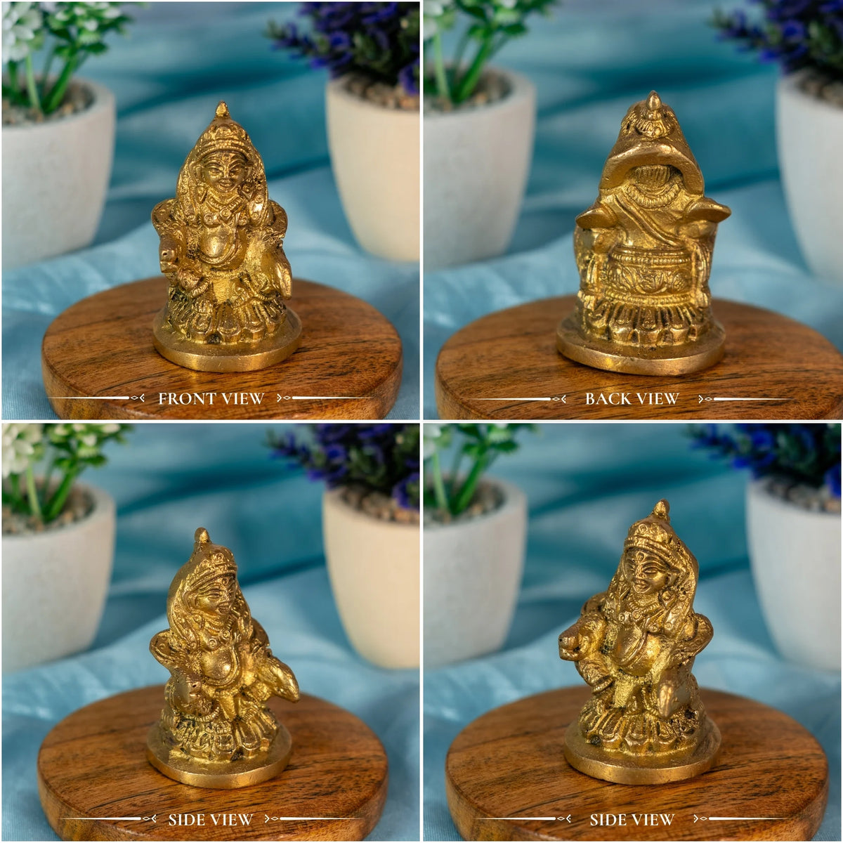 100% Pure Brass Lord Kuber Murti, Idol | Hindu God of Wealth & Prosperity Statue for Pooja Mandir, Home & Office Dcor | Spiritual Gift | & Religious Showpiece |