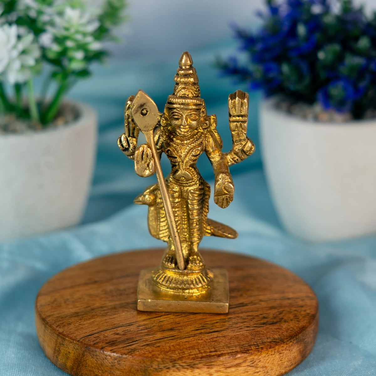 100% Pure Brass Lord Murugan Idol