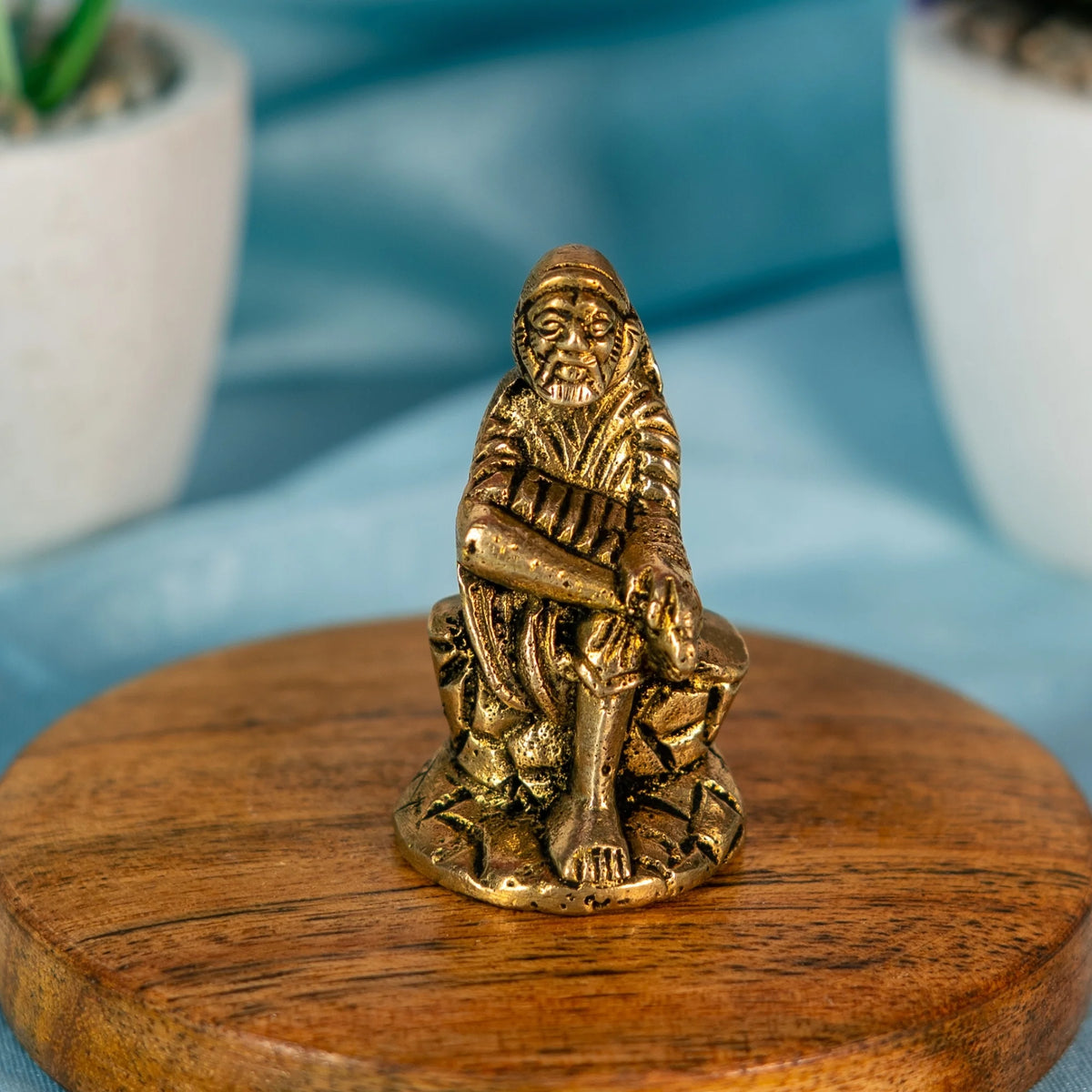 100% Pure Brass Sai Baba Statue | Symbol of Faith and Blessings |