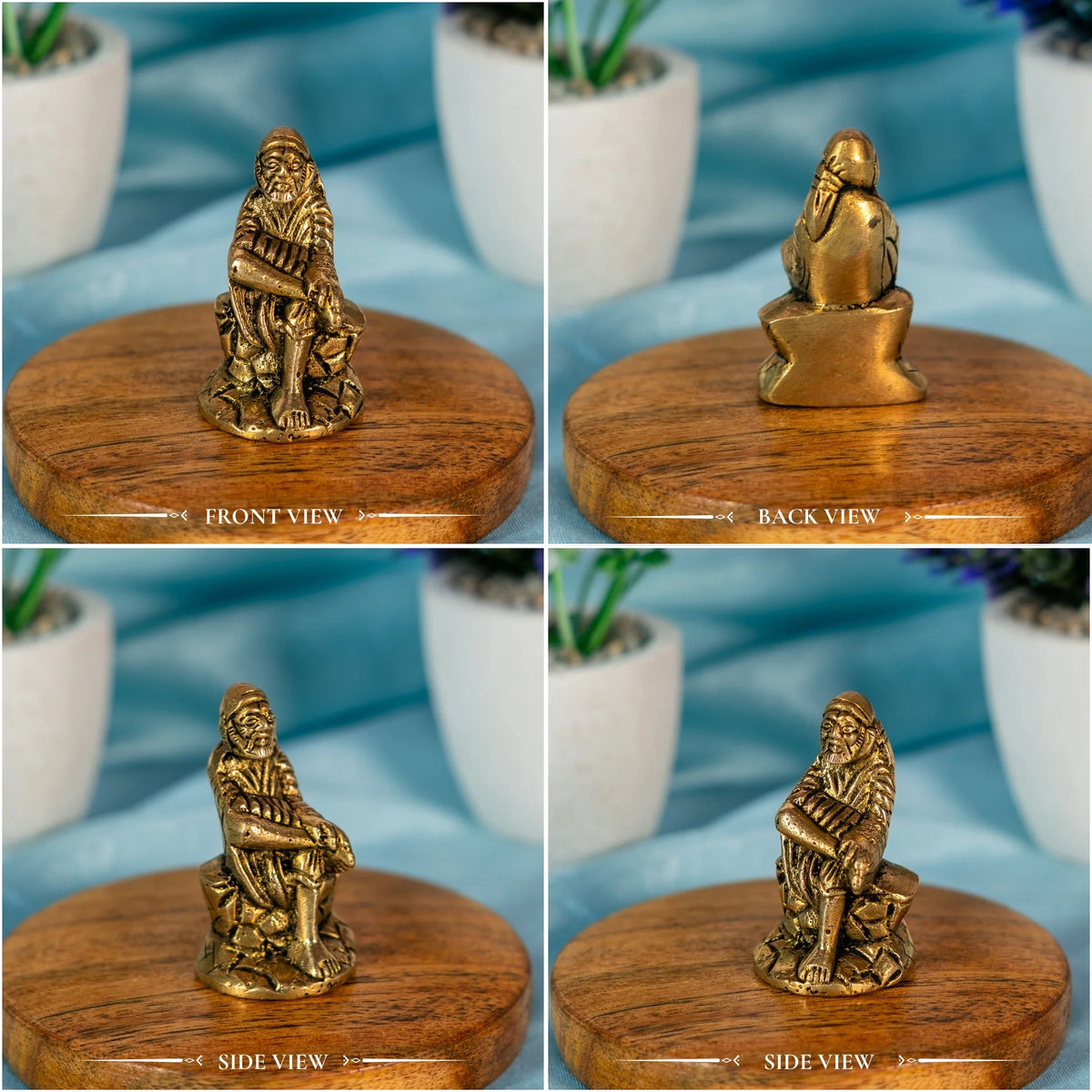 100% Pure Brass Sai Baba Statue | Symbol of Faith and Blessings |