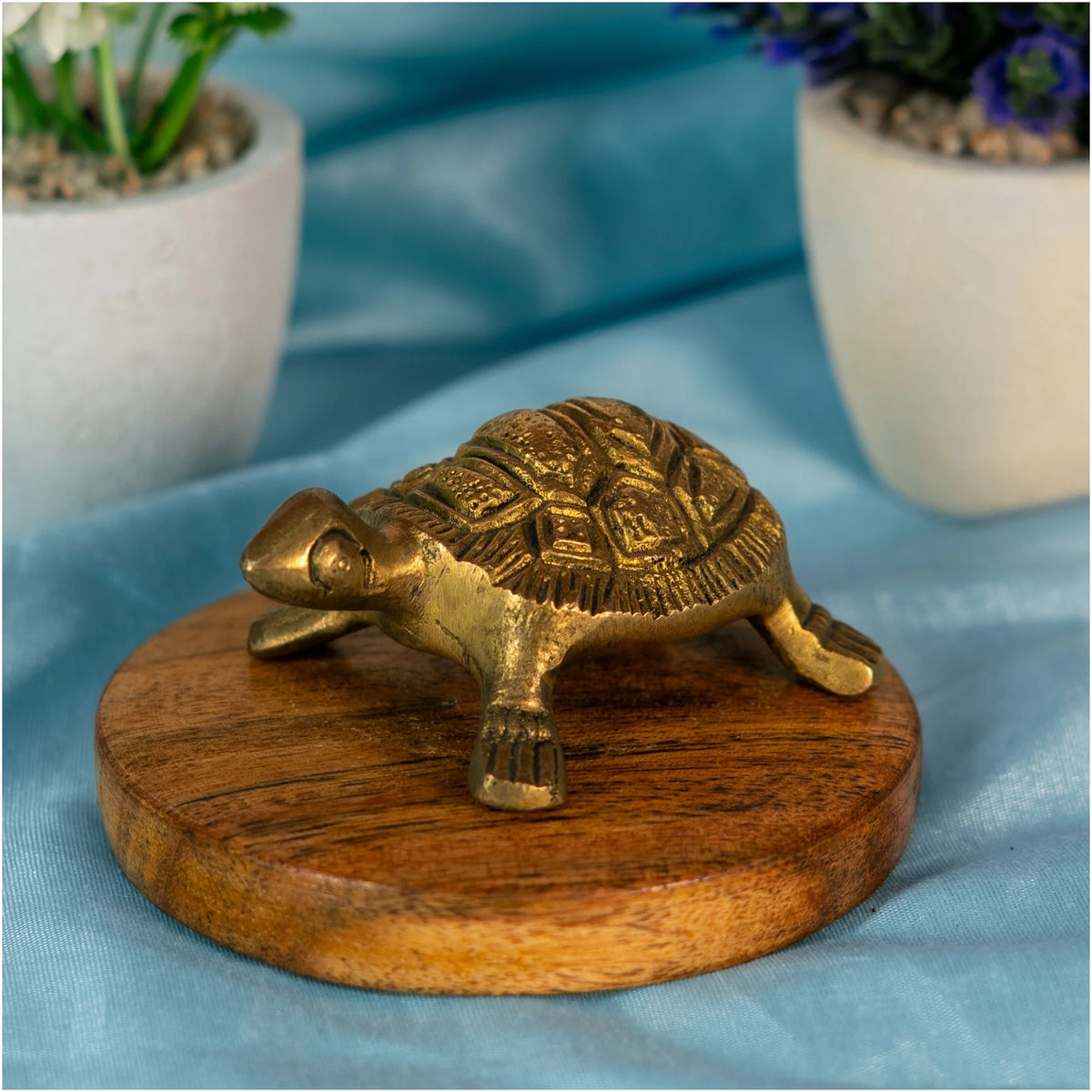 100% Pure Brass Feng Shui Tortoise for Good Luck Large