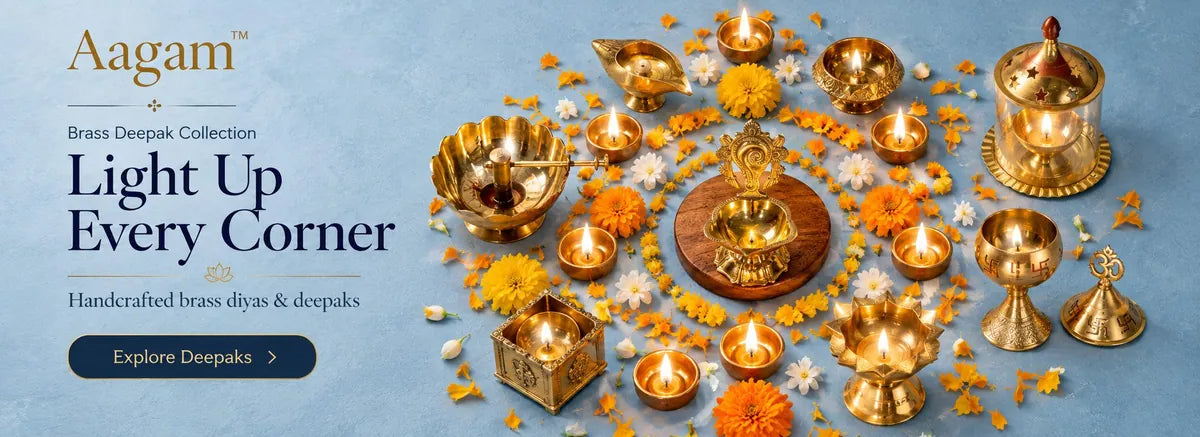 Light up every corner. Handcrafted brass diyas and deepaks.